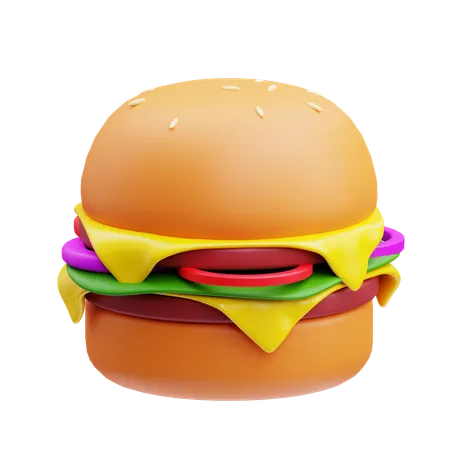 バーガー  3D Icon