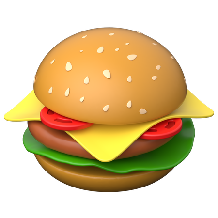 バーガー  3D Icon