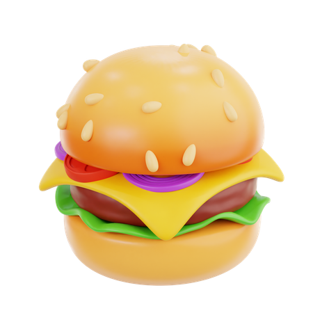 バーガー  3D Icon