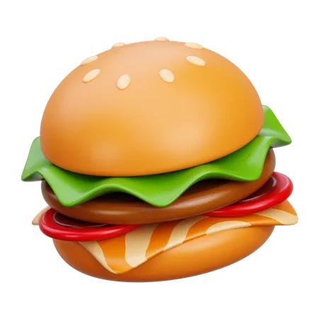 バーガー  3D Icon