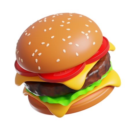 バーガー  3D Icon