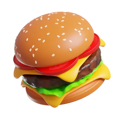 バーガー  3D Icon