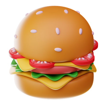 バーガー  3D Icon