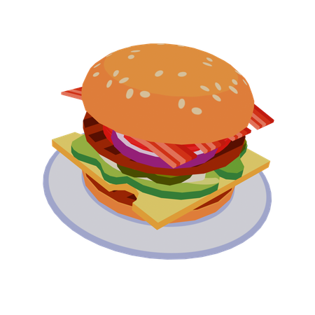 Burger  3D Icon