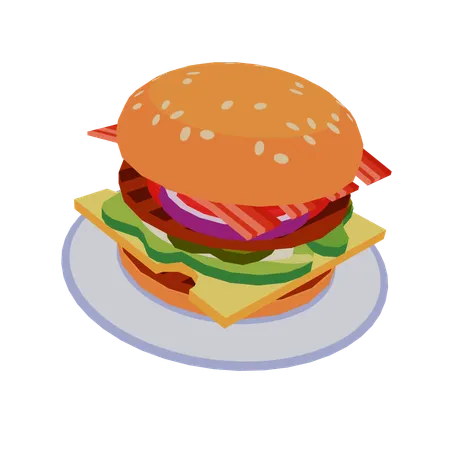 Burger  3D Icon