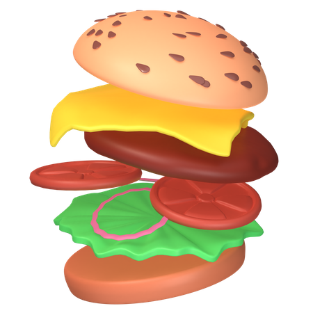 Burger  3D Icon