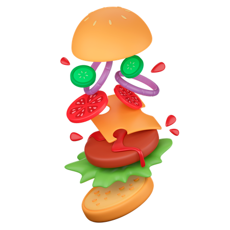 Burger  3D Icon