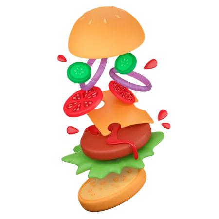 Burger  3D Icon