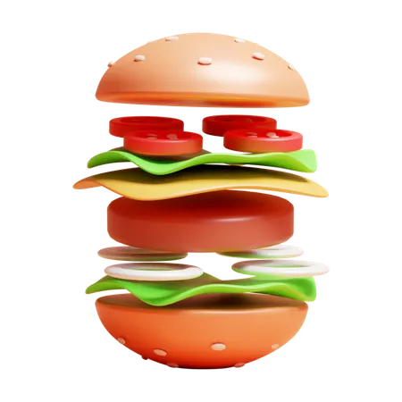 Burger  3D Icon