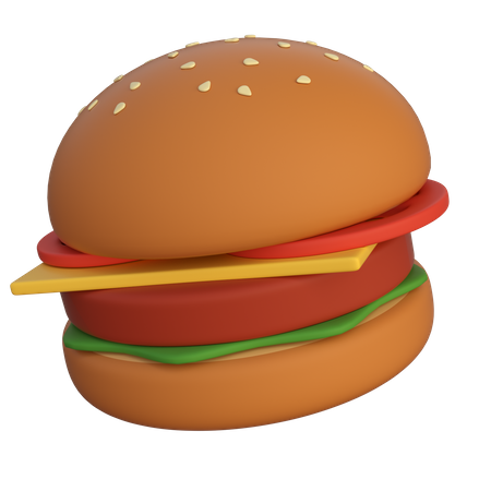 Burger 3D Icon