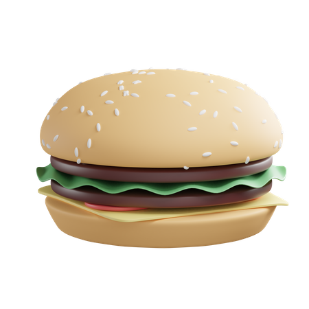 Burger  3D Illustration