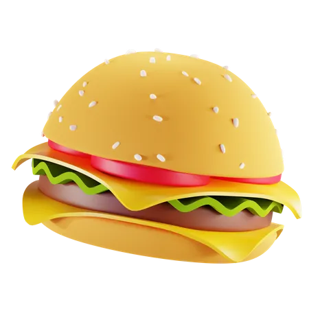 Burger  3D Illustration