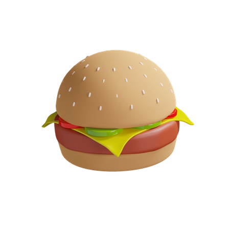 Burger  3D Illustration