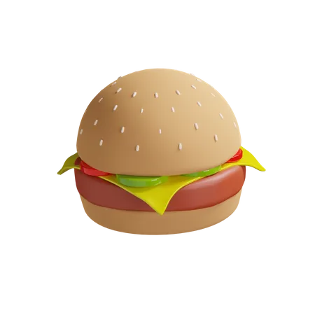 Burger  3D Illustration