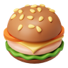 burger 3d logos