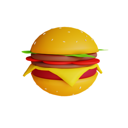 Burger 3D Illustration