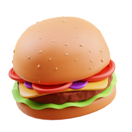 Burger 3D Icon