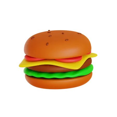 Burger 3D Icon