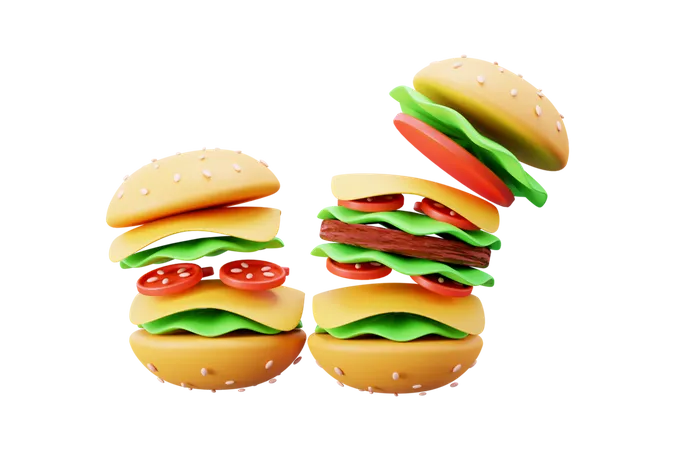 Burger  3D Icon