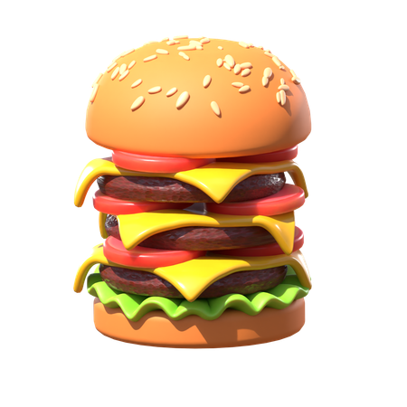 Burger à trois étages  3D Icon