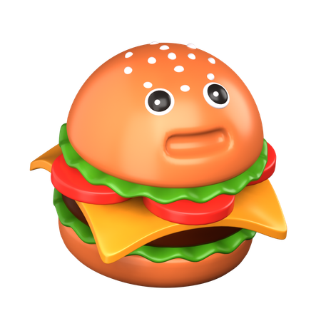 Burger Amazed  3D Icon