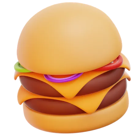 Hamburger au fromage  3D Icon