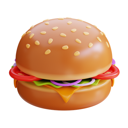 Hamburger au fromage  3D Icon