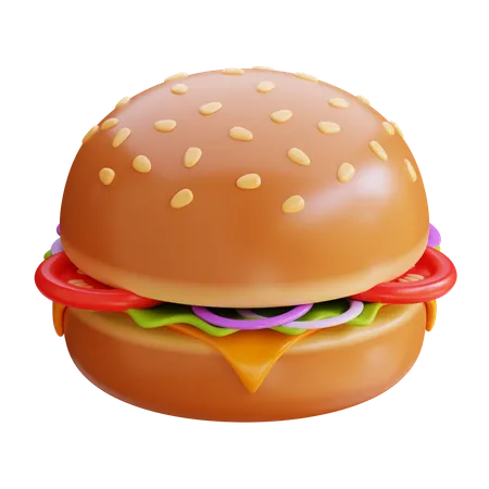 Hamburger au fromage  3D Icon