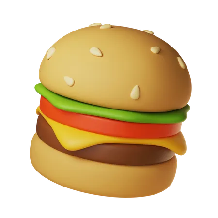 Hamburger au fromage  3D Icon