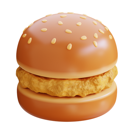 Burger de poulet  3D Icon