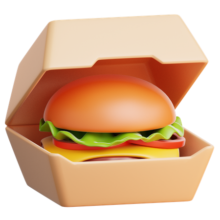 Burger Box  3D Icon