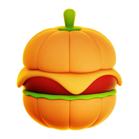 Hamburger à la citrouille  3D Icon