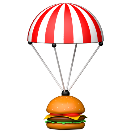 Burger Delivery  3D Icon