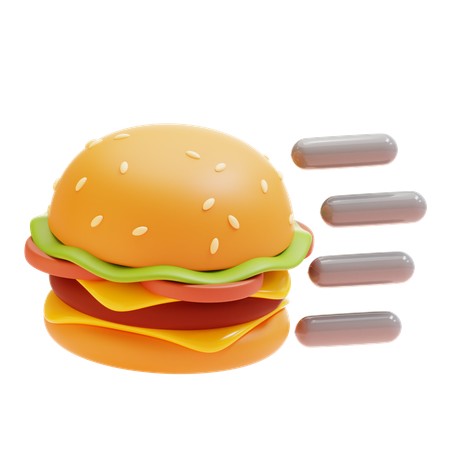 BURGER DELIVERY  3D Icon