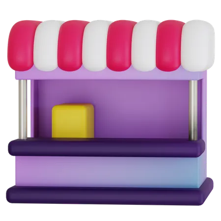 Burger Delivery Storefront  3D Icon