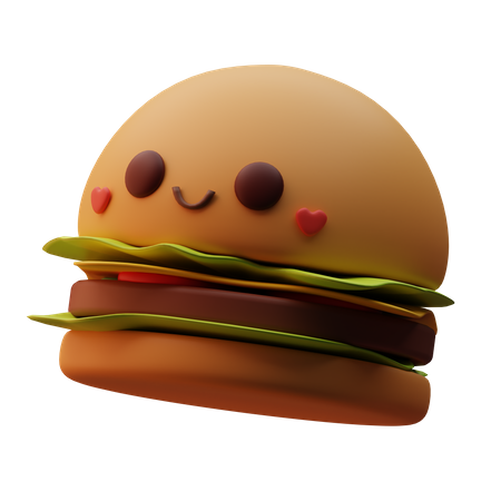 Burger Emoji  3D Icon