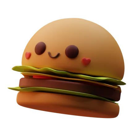 Burger Emoji  3D Icon
