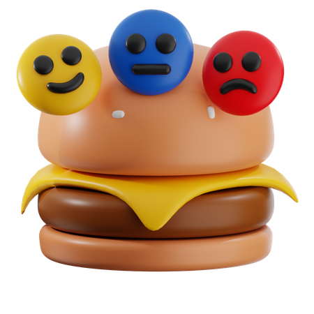Burger Feedback  3D Icon