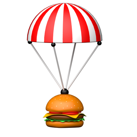 Burger-Lieferung  3D Icon