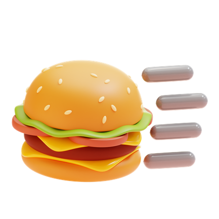 Livraison de hamburgers  3D Icon