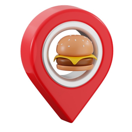 Burger Location  3D Icon