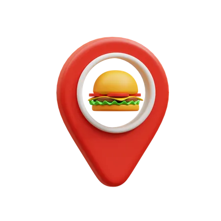 Burger Location  3D Icon