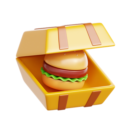 Burger Package  3D Icon