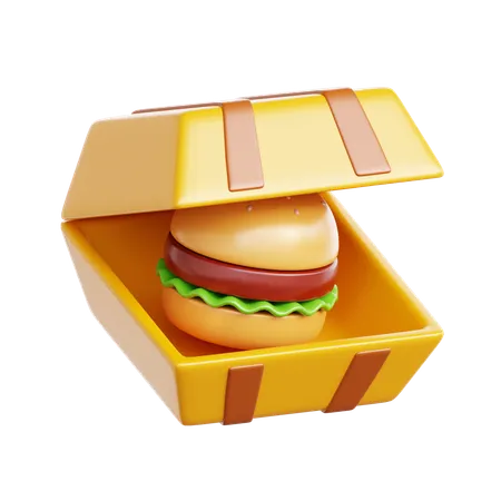 Burger Package  3D Icon