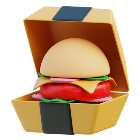 ハンバーガーパッケージ  3D Icon