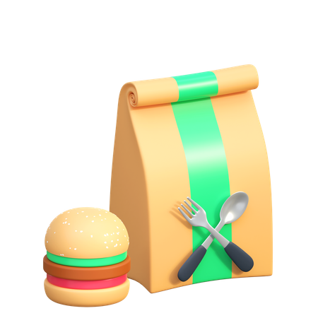 Burger Package  3D Icon