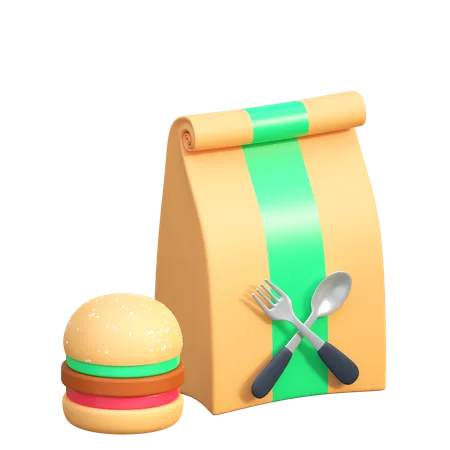 Burger Package  3D Icon