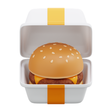 Burger package  3D Icon