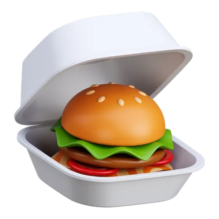 Burger package  3D Icon