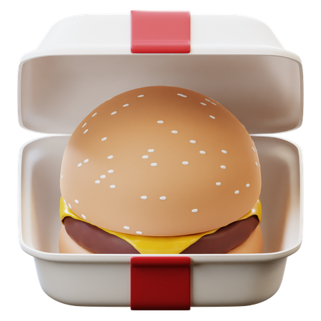 Burger Package  3D Icon